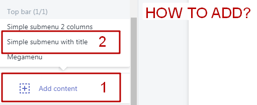 Create Simple submenu with title