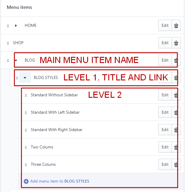 Create Simple submenu with title