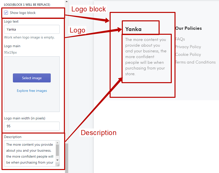 Footer subscribe block
