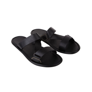 Faux Leather Slides