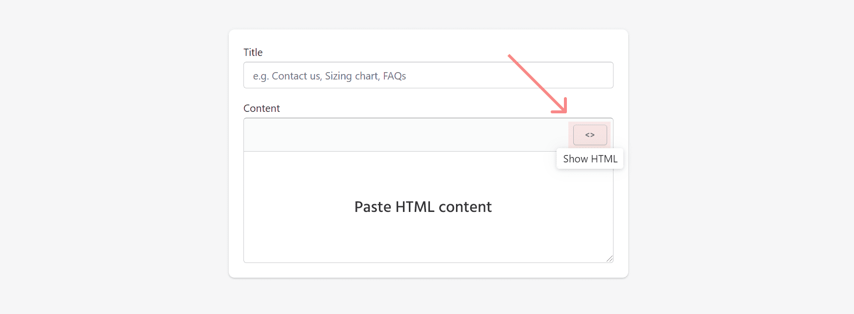Page edit settings