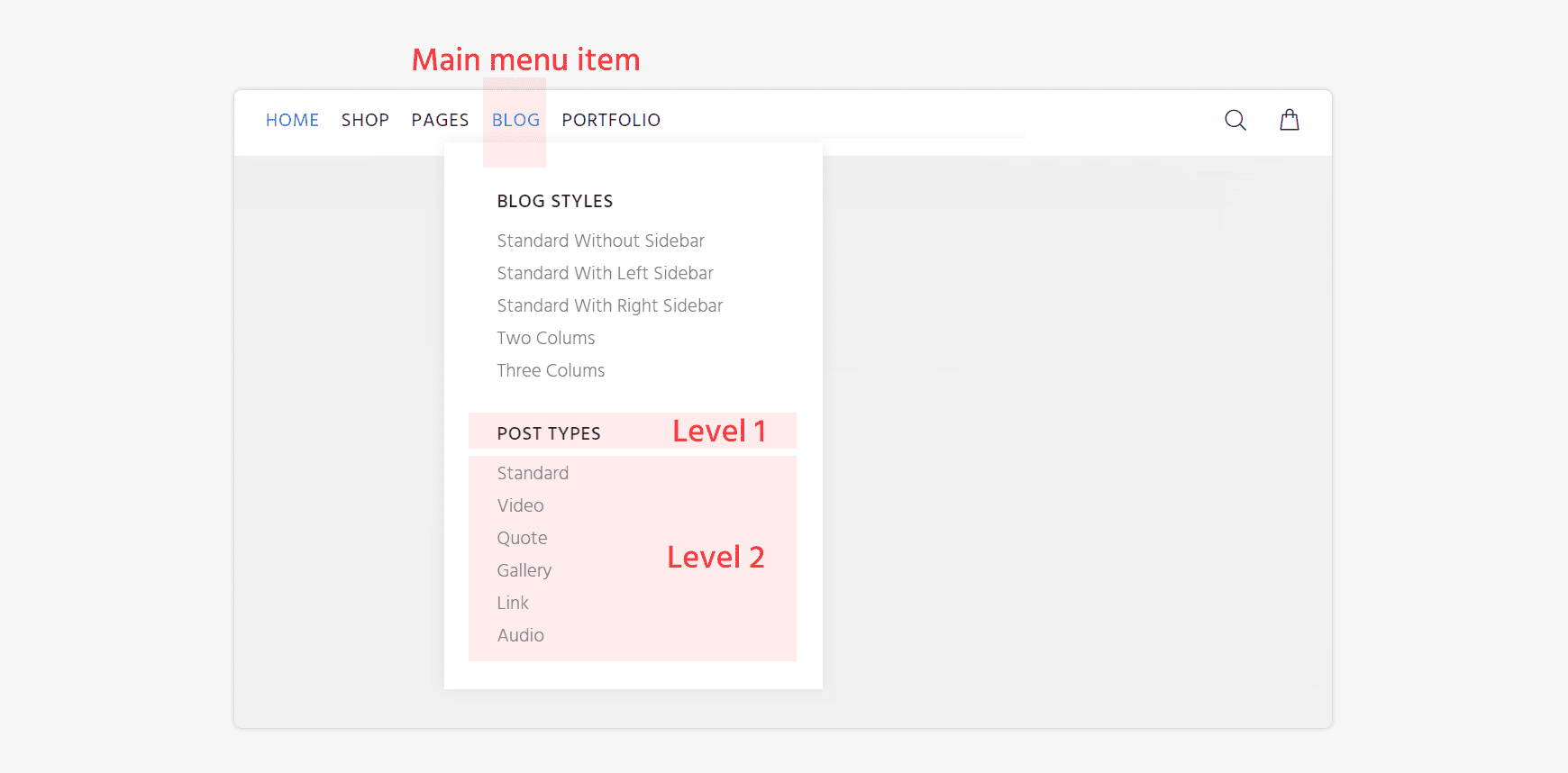 Create Simple submenu with title