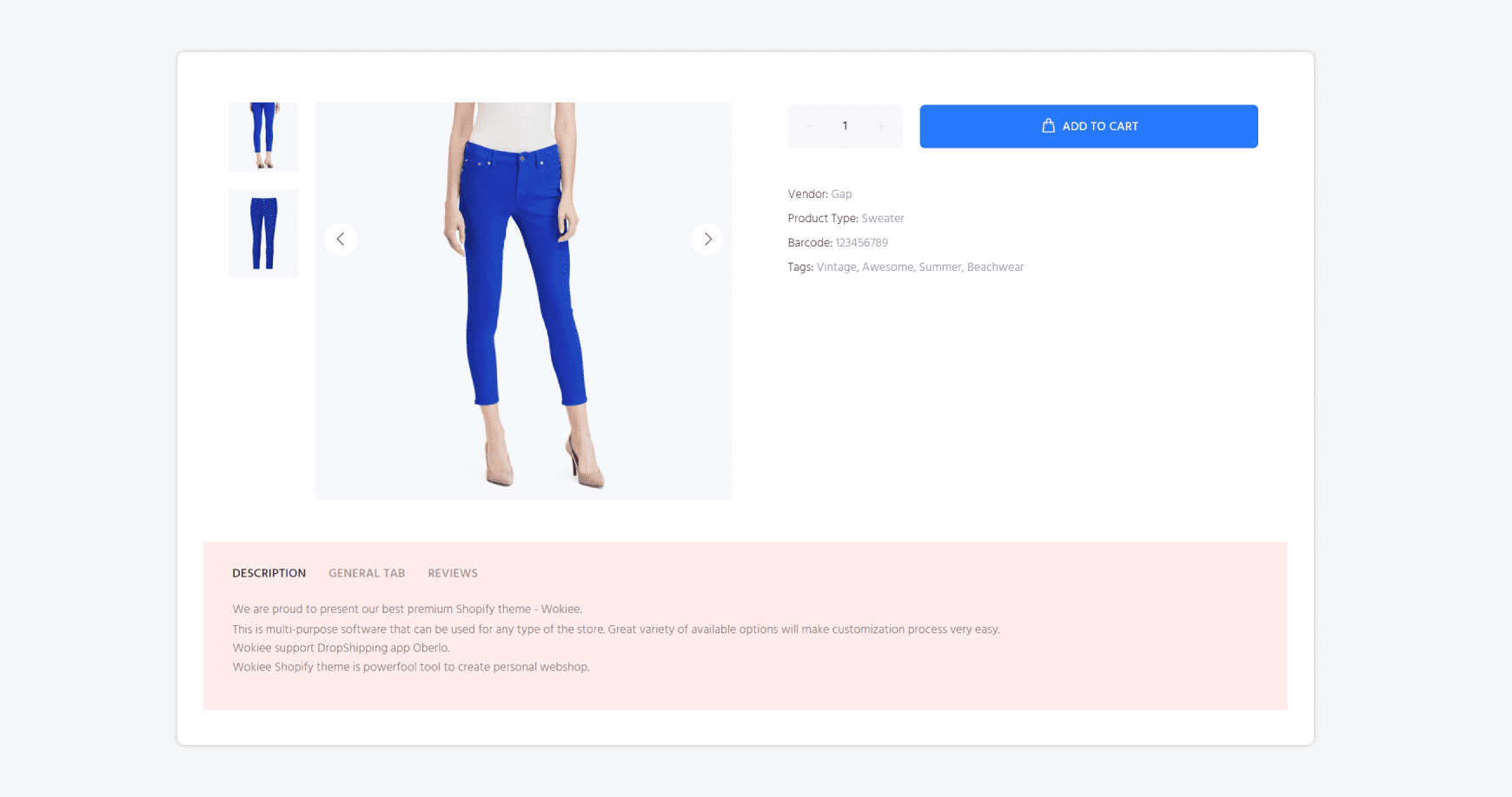 product page