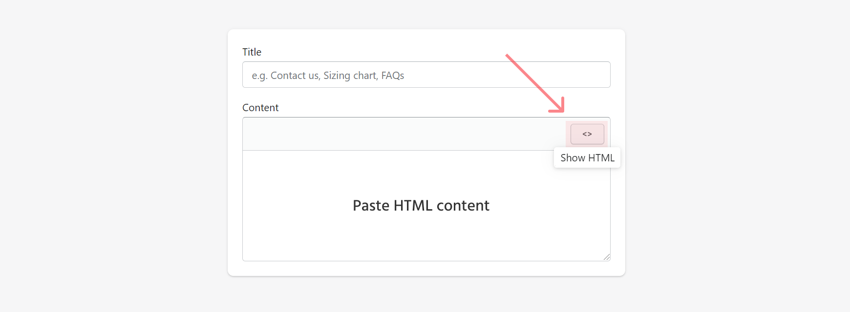Page edit settings