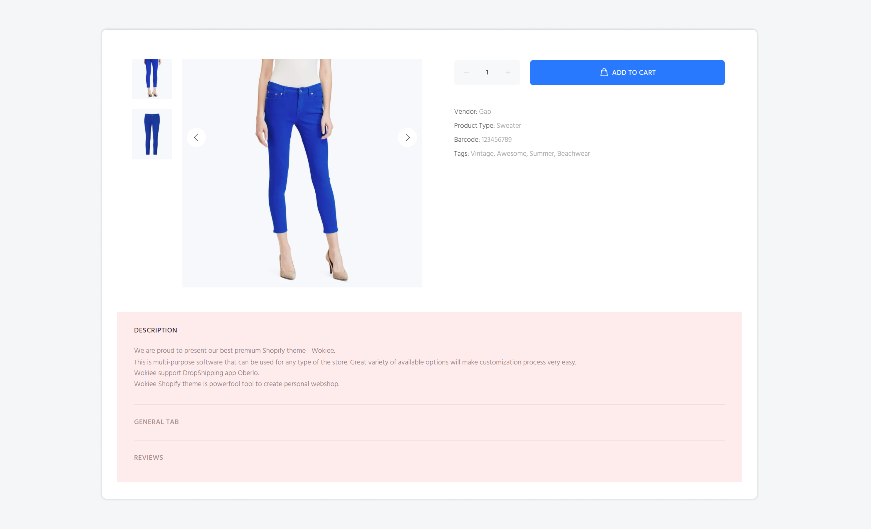 product page