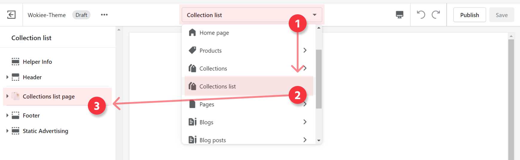 Listing Page Section