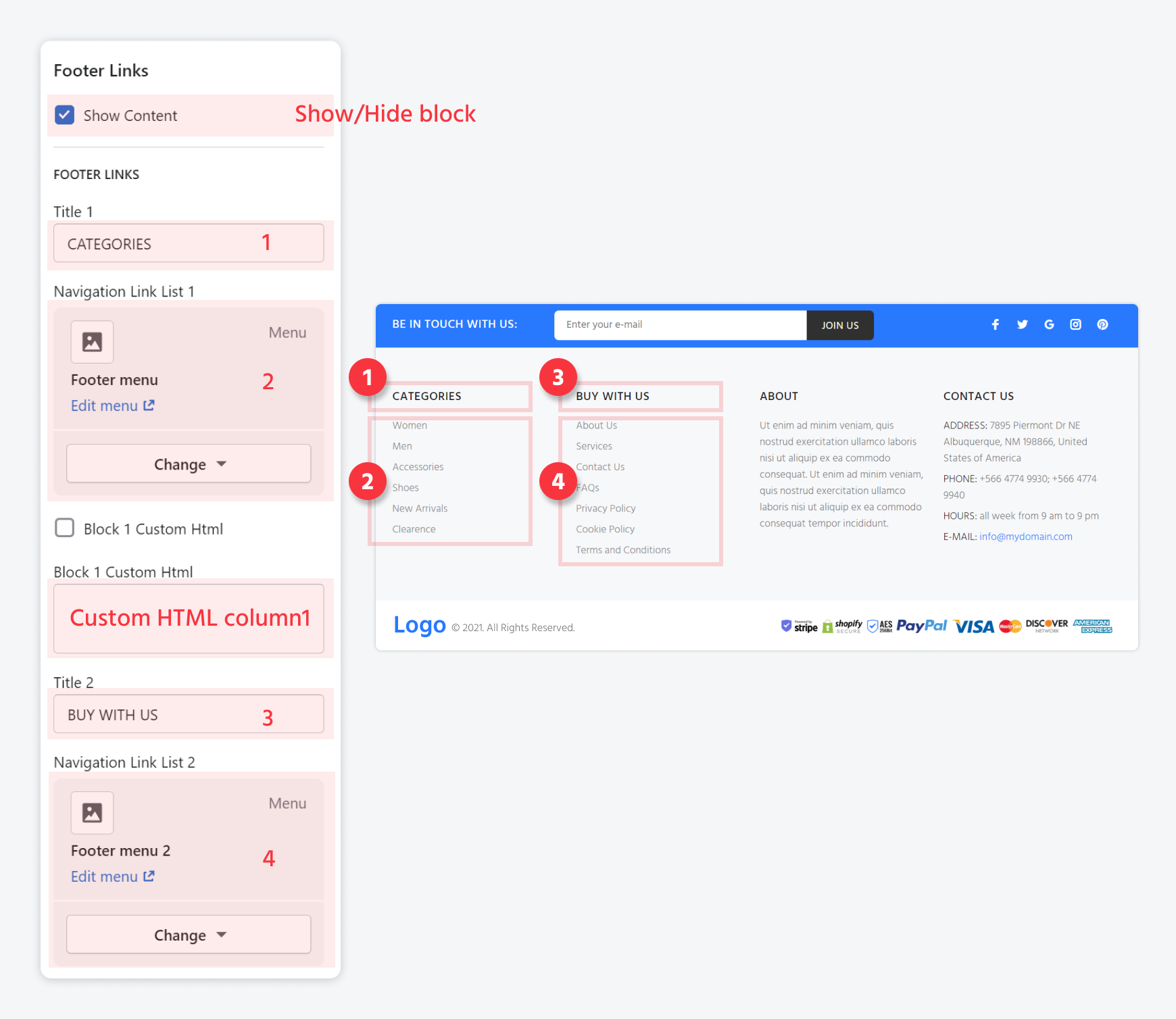 Footer Links