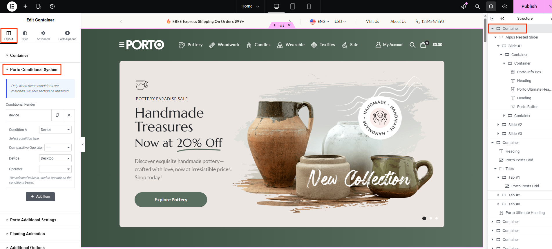 Conditional Rendering - Porto Documentation