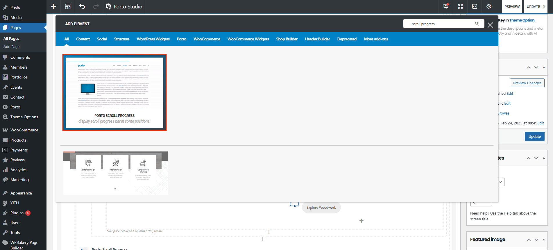 Scroll Progress Widget - Porto Documentation