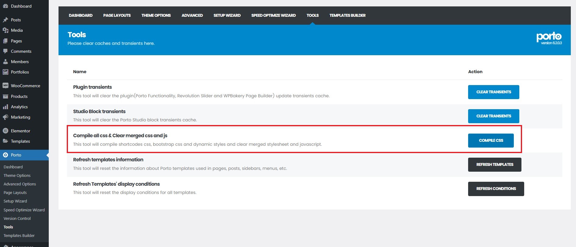Compile all css and merged css/js