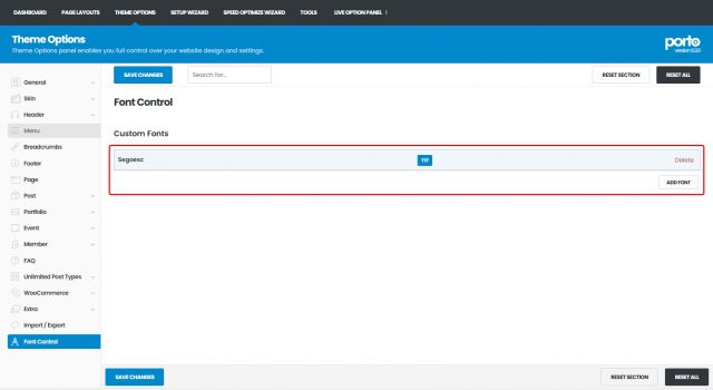 How to use custom font - Porto Documentation