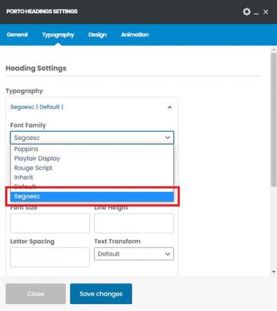 How to use custom font - Porto Documentation