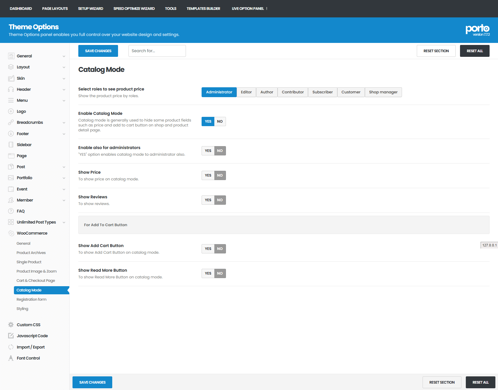 Shop Catalog Mode - Porto Documentation