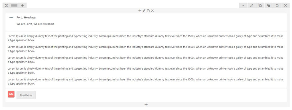 Read more for the Container (Column) content - Porto Documentation