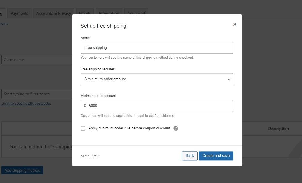 Free Shipping Bar
