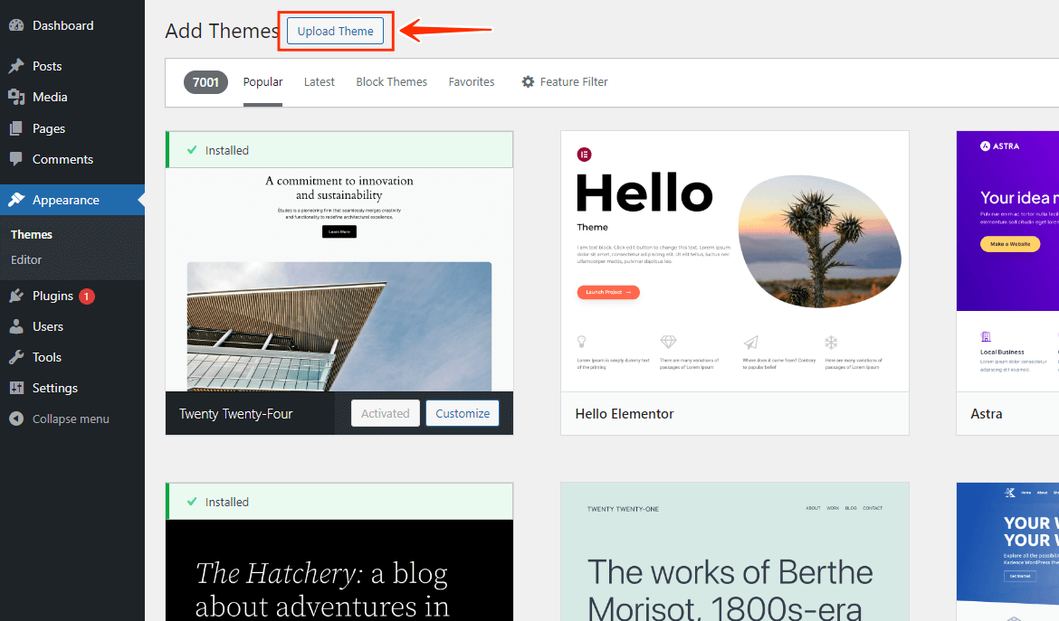 Upload Theme with Two Methods - Porto Documentation
