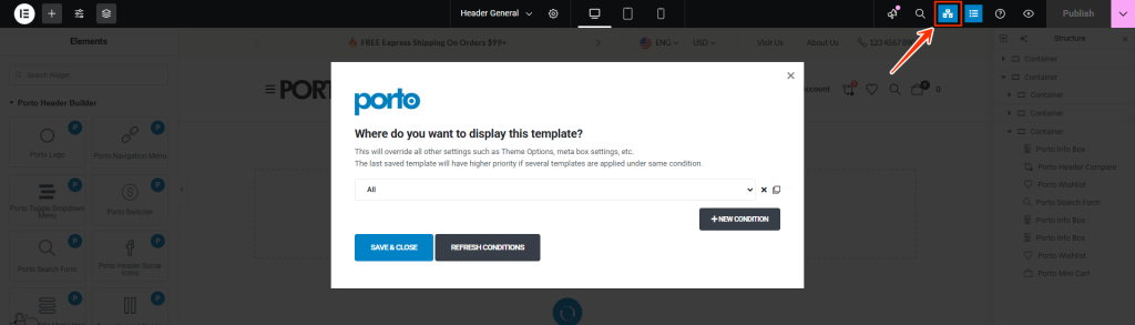 Display Condition - Porto Documentation