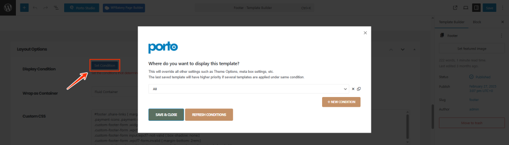 Display Condition - Porto Documentation