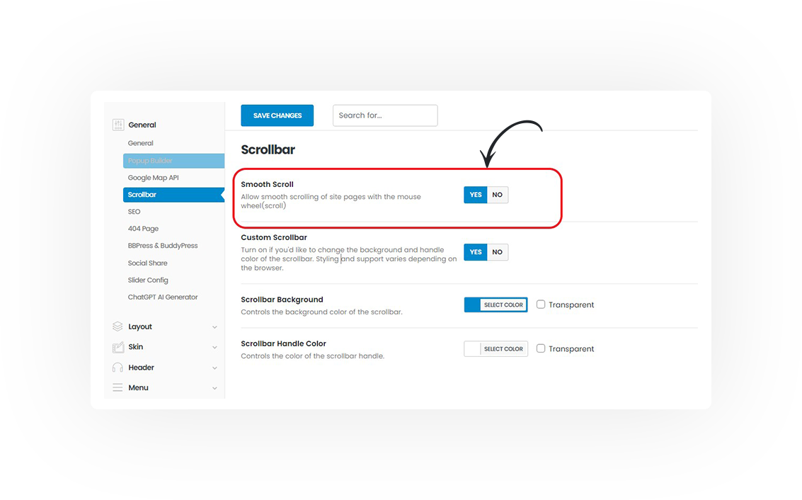 Smooth Scroll & Customize Scrollbar