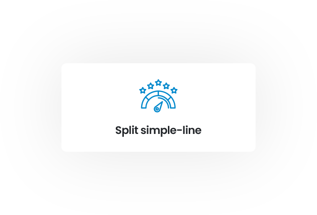 Split Simple Line Icon