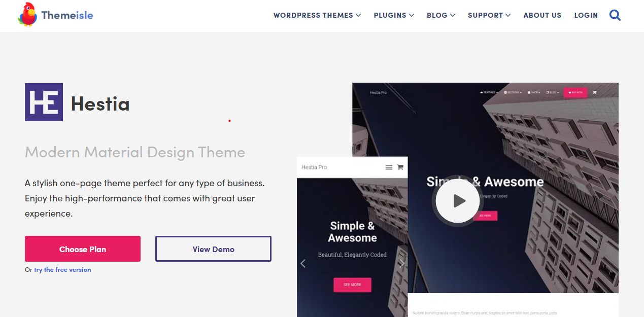 Hestia WooCommerce Theme 