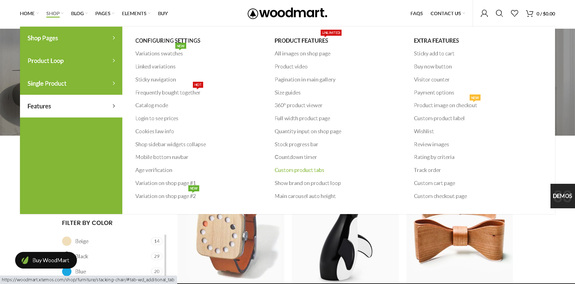 WoodMart Customization & Flexibility