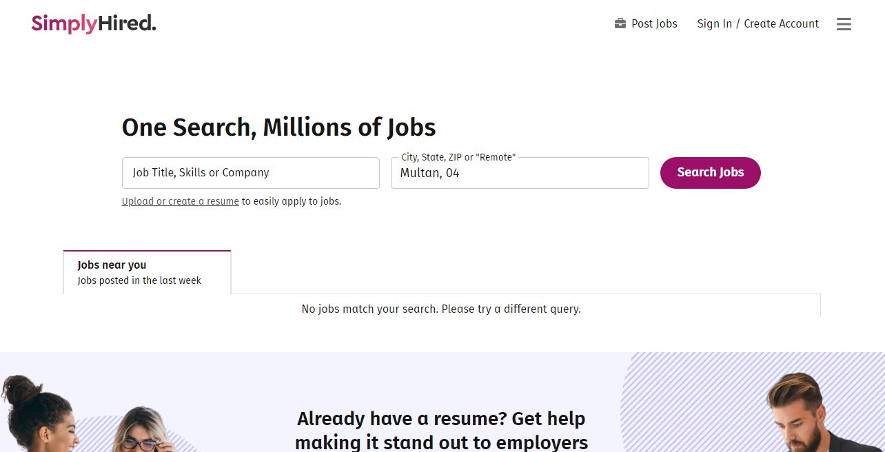 Simplyhired Job Board