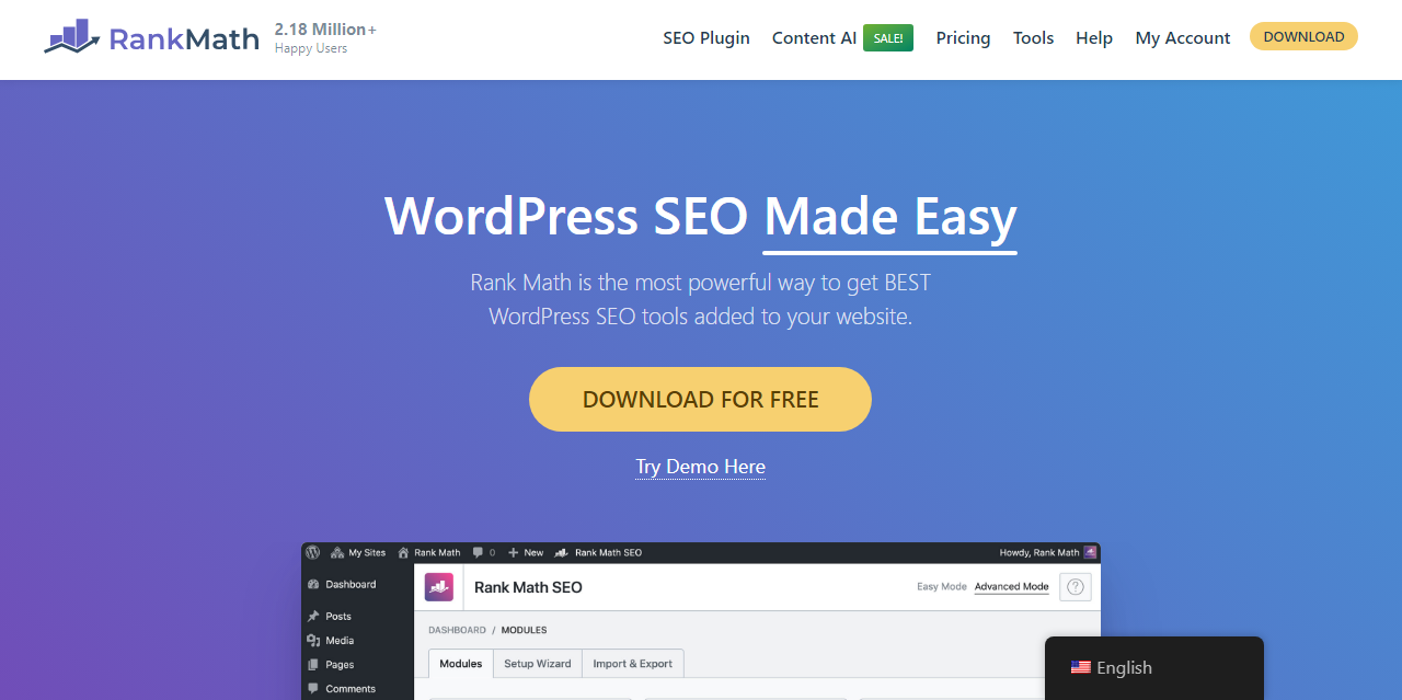 Rank Math WordPress Ai Plugin for SEO