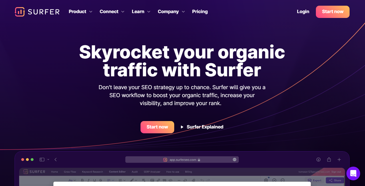 Surfer SEO Tool