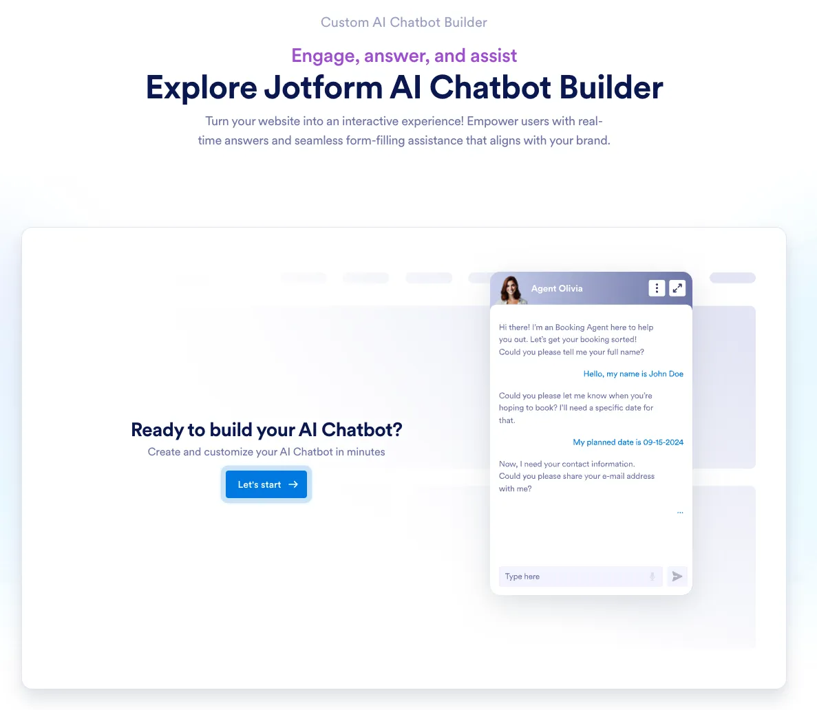 Jotform AI Chatbot Generator