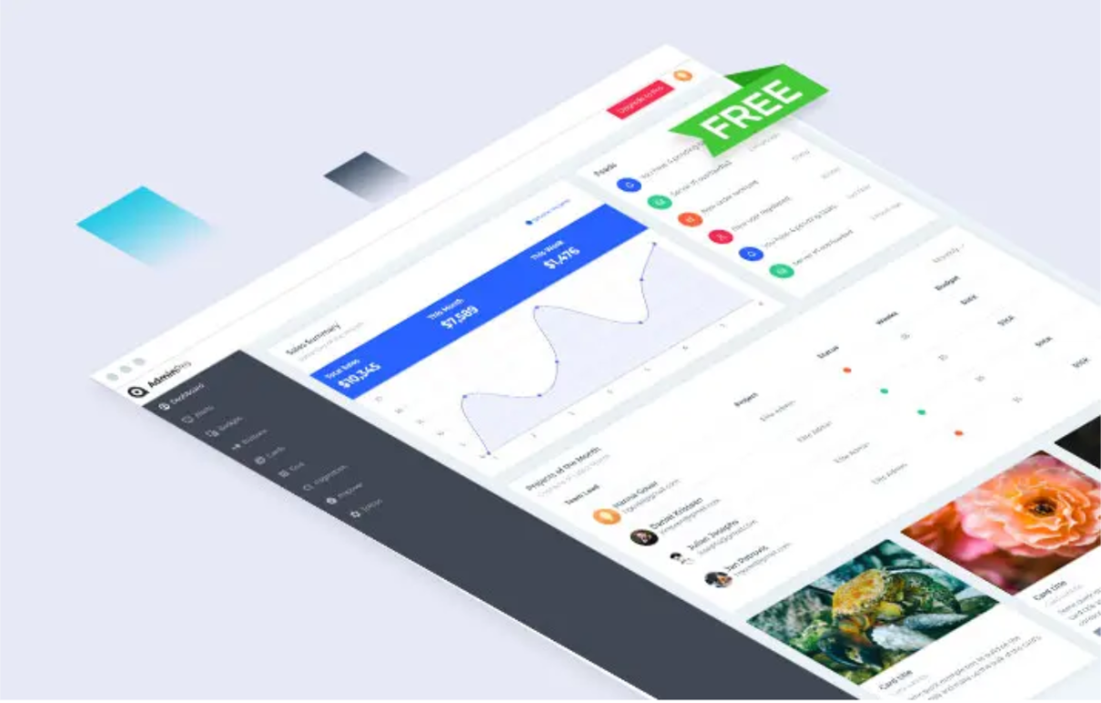AdminPro React Lite Template Dashboard Free