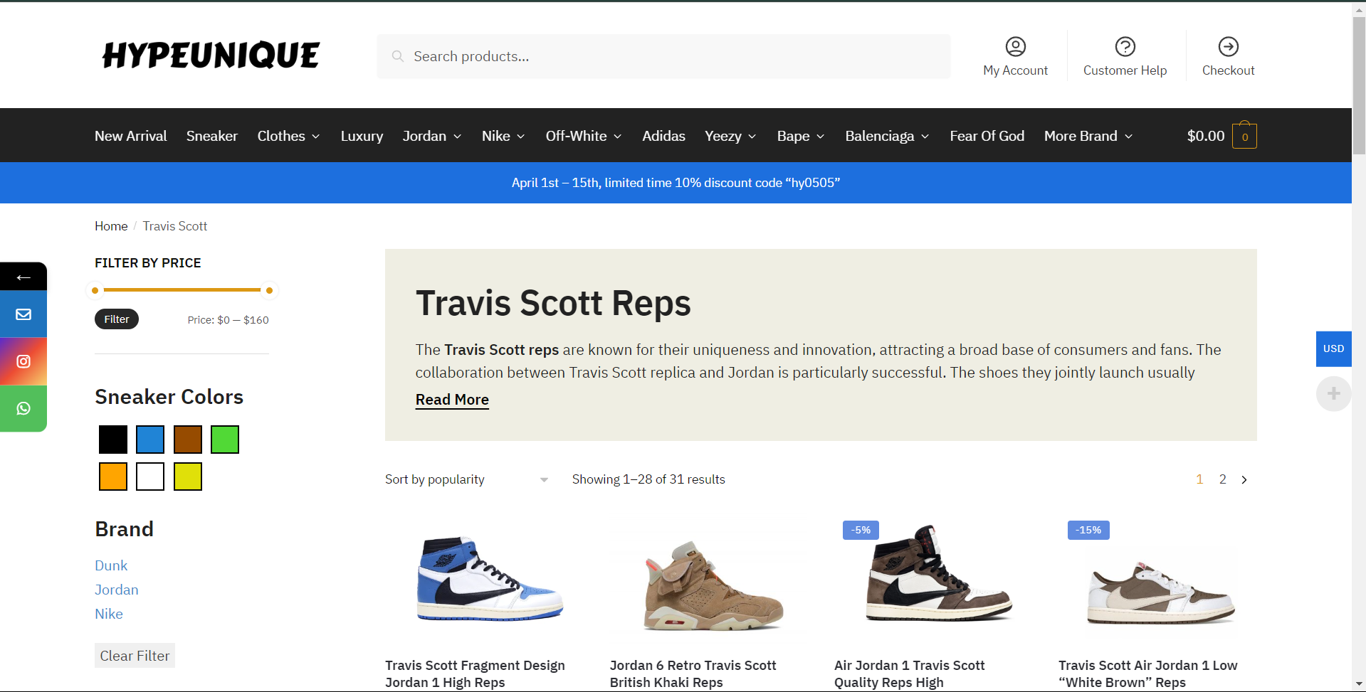 Travis Scott Shoes