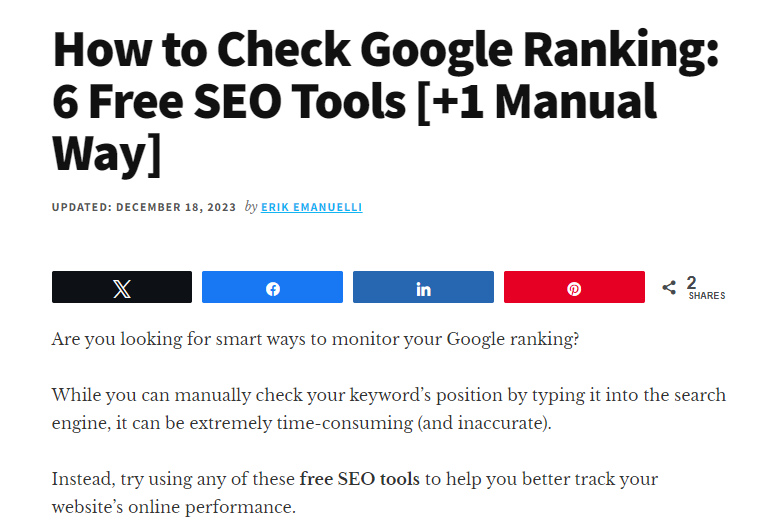 How to check google rankings article image.