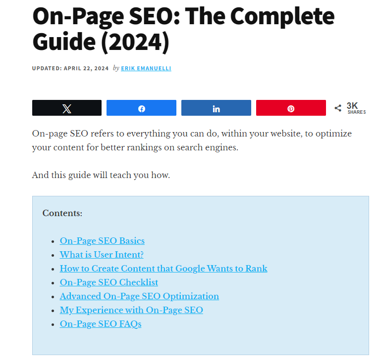 On-Page SEO