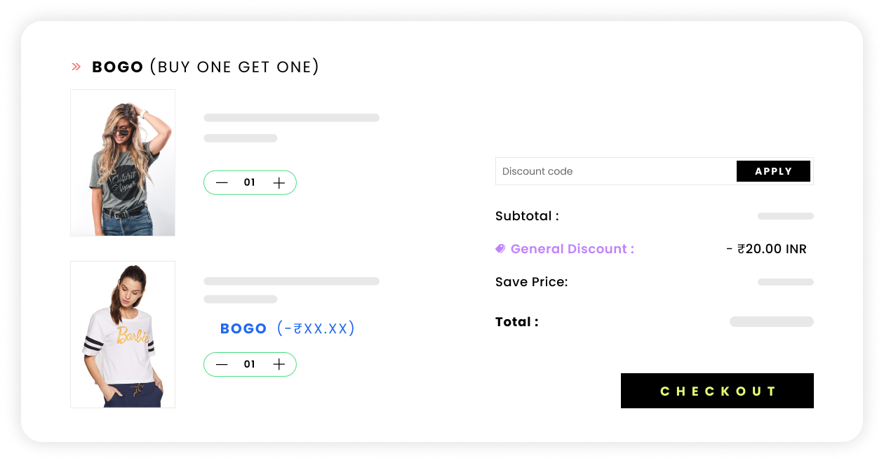 Buy X Get Y - BOGO Offers
