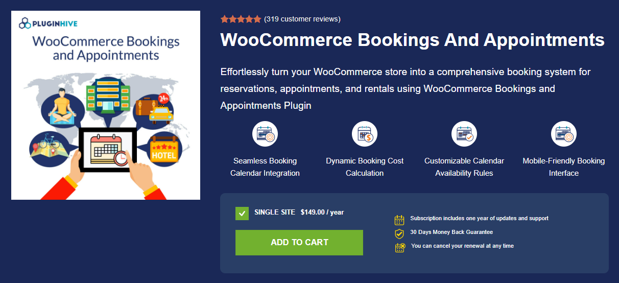WooCommerce Bookings and Appointments 