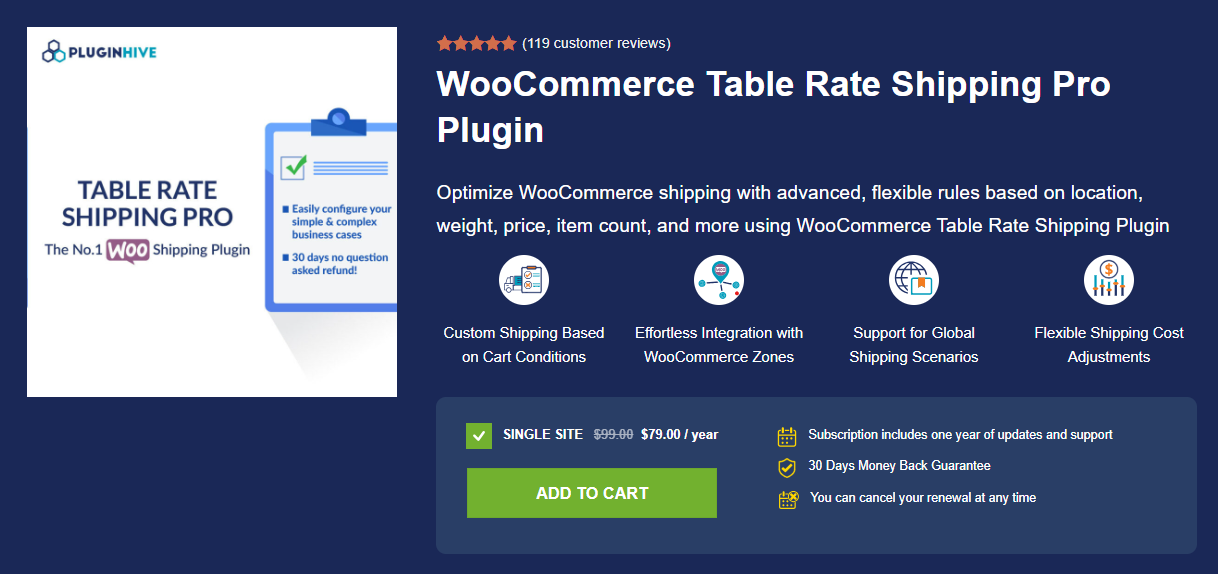 WooCommerce Table Rate Shipping Pro Plugin