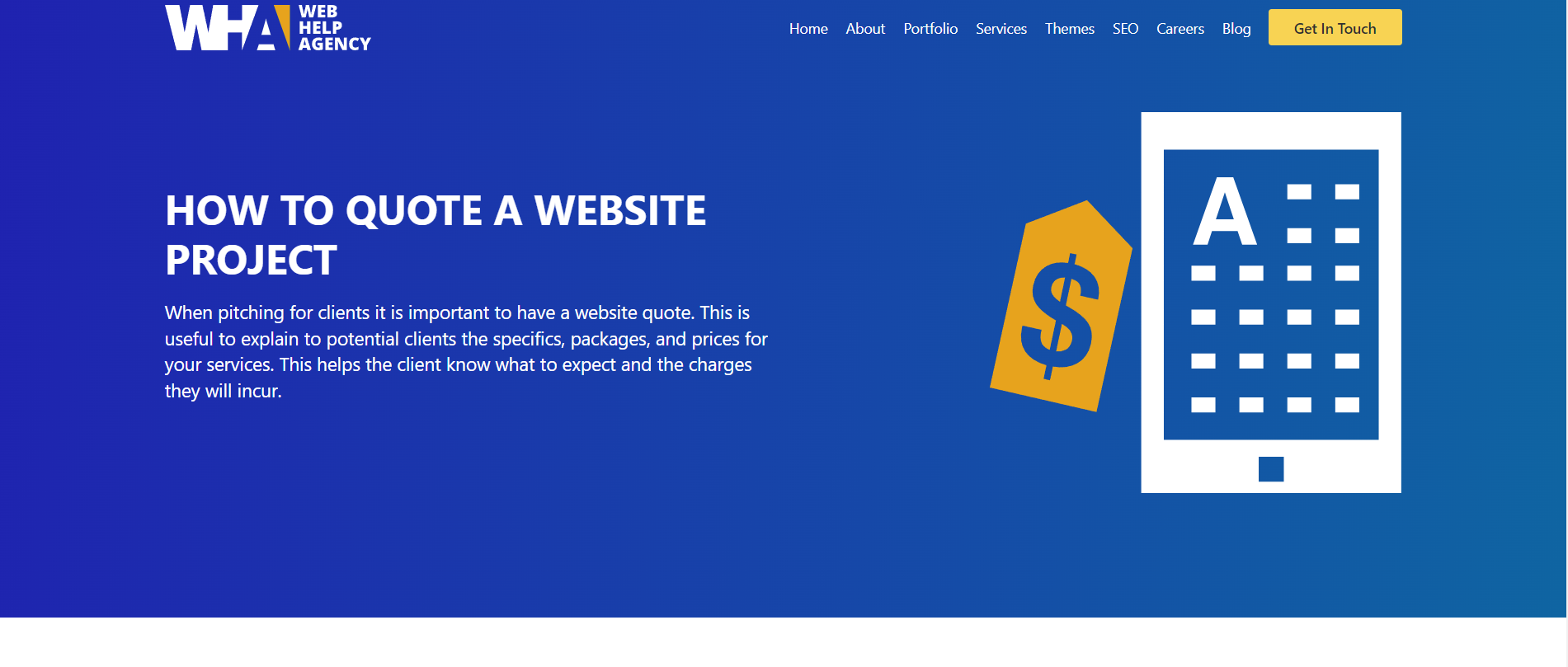 Website project quote 