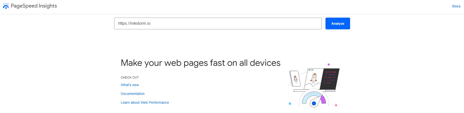 Google's PageSpeed Insights