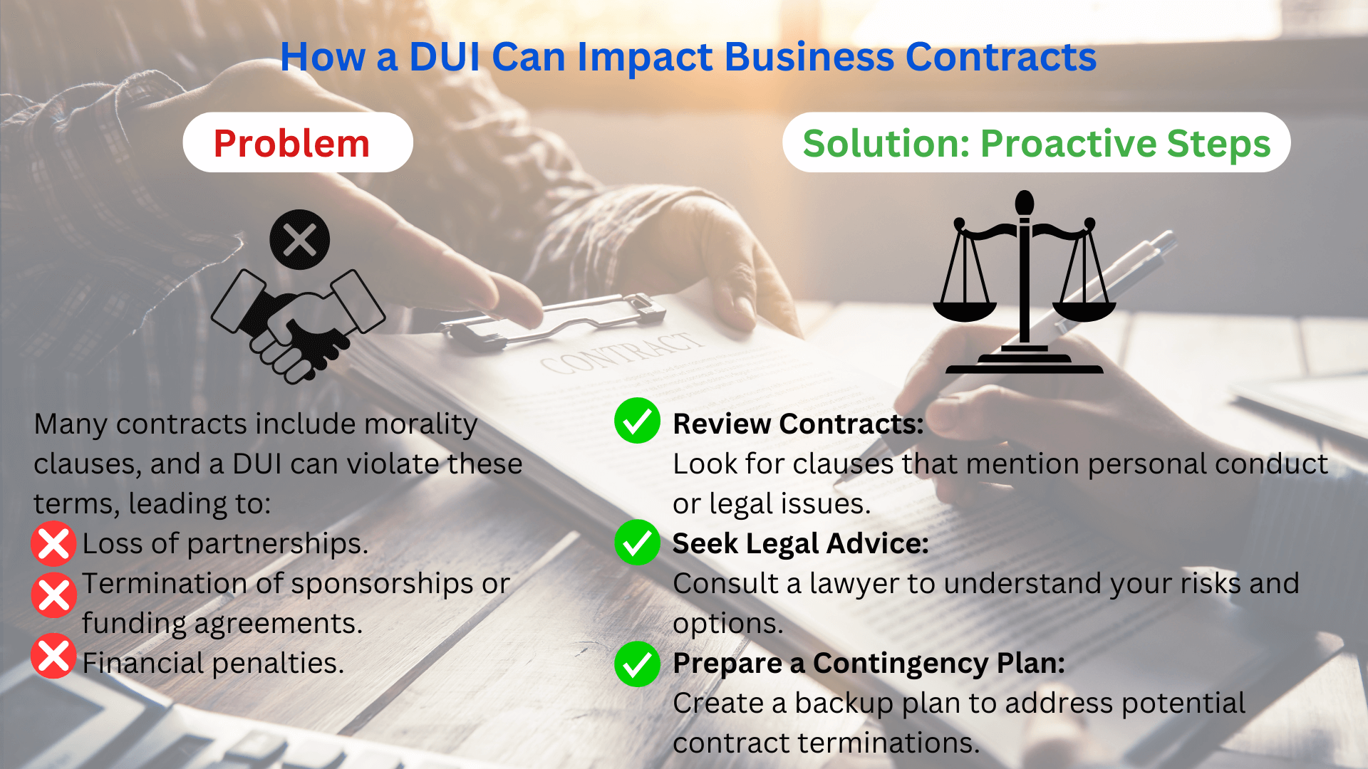 How a DUI Can Impact Business Contracts