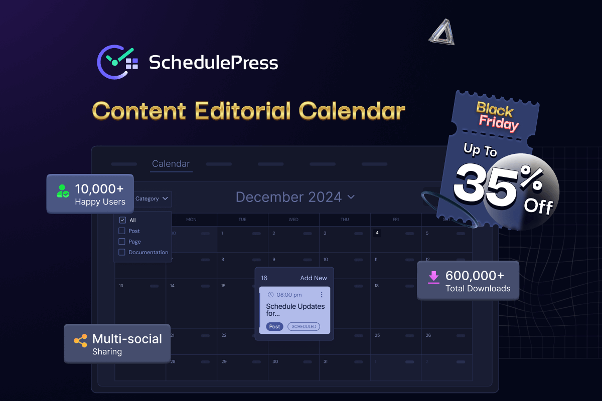 SchedulePress - Content Editorial Calendar