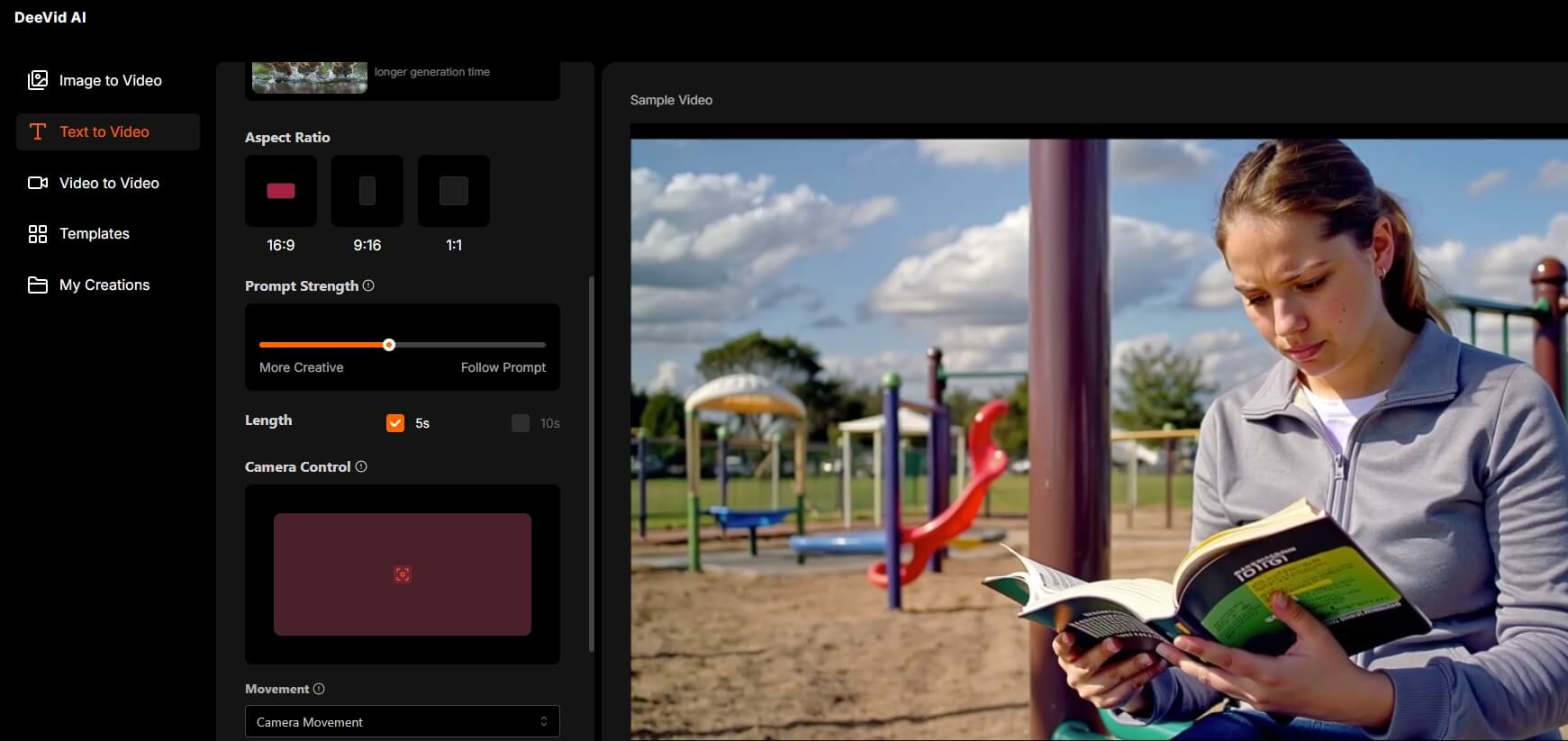 Free AI Video Generator: Create in Seconds with Deevid.AI