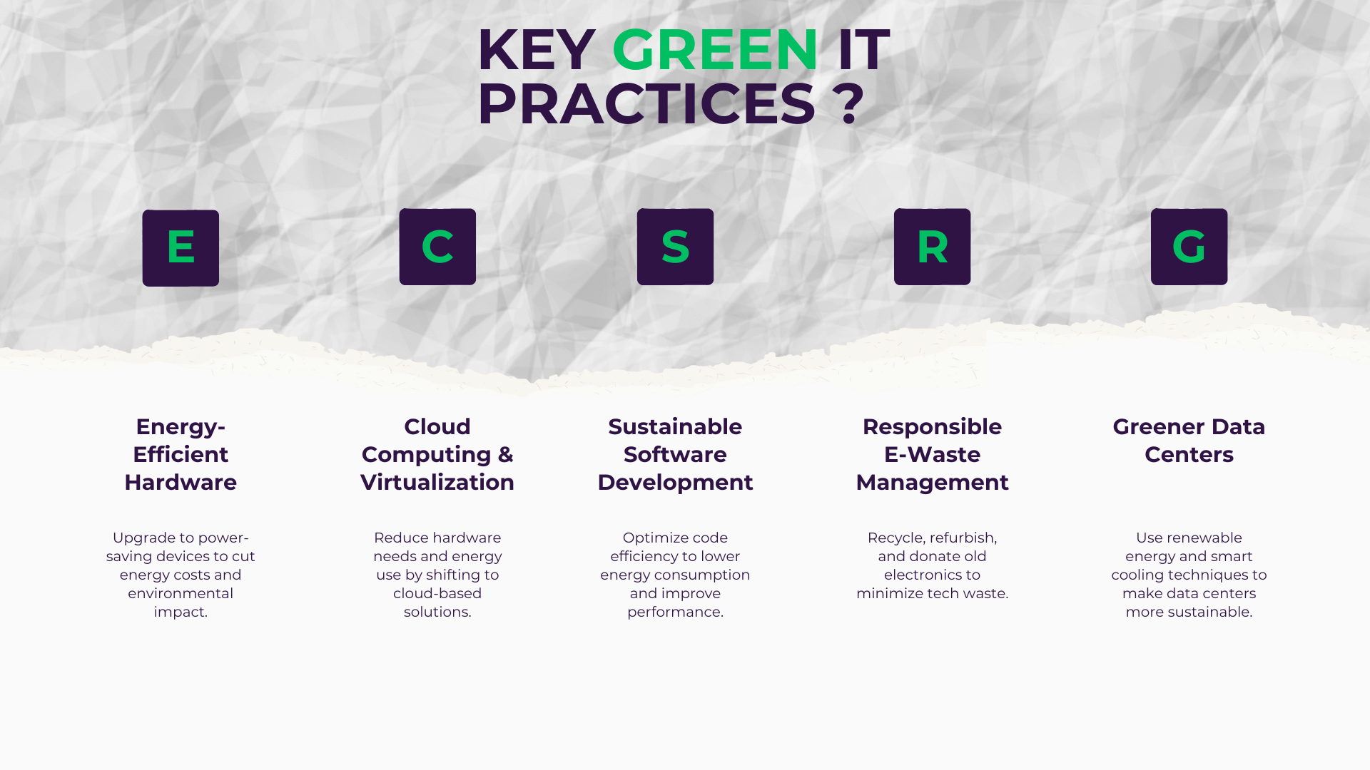 Key Green IT Practices