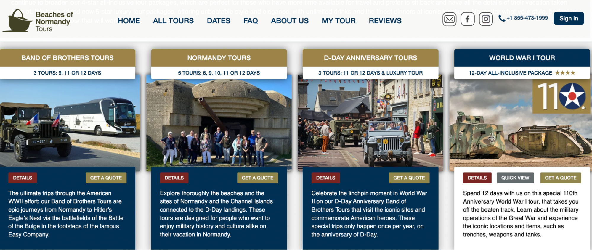 Take a look at Beaches of Normandy’s site