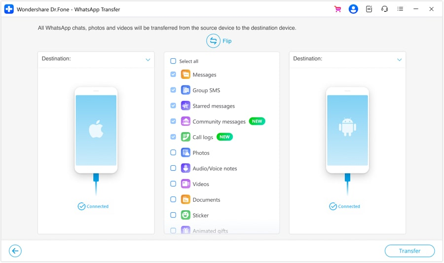 connect devices to transfer data