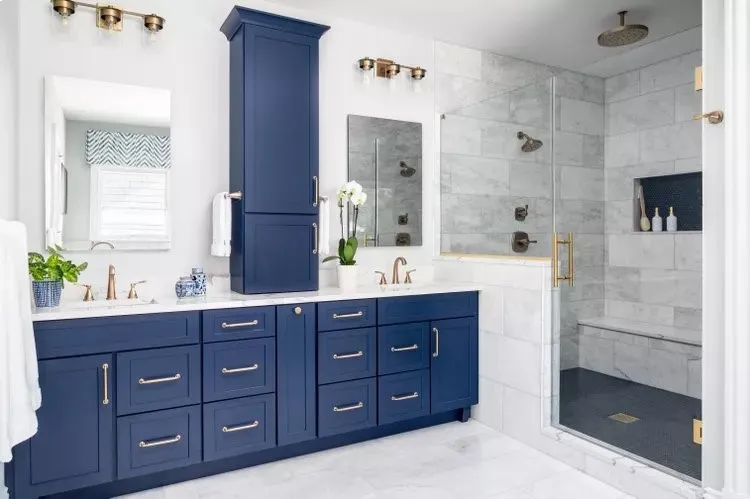 Why Blue Vanities Are Taking Over Bathrooms