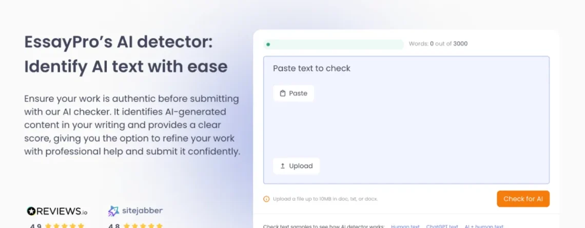 AI Detector Tool by EssayPro: Check Your Text Before You Submit It