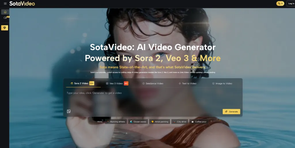 Sota Video AI: Unlock Sora 2 + Veo 3 With One Click, Ushering In a New Era of AI Video Creation