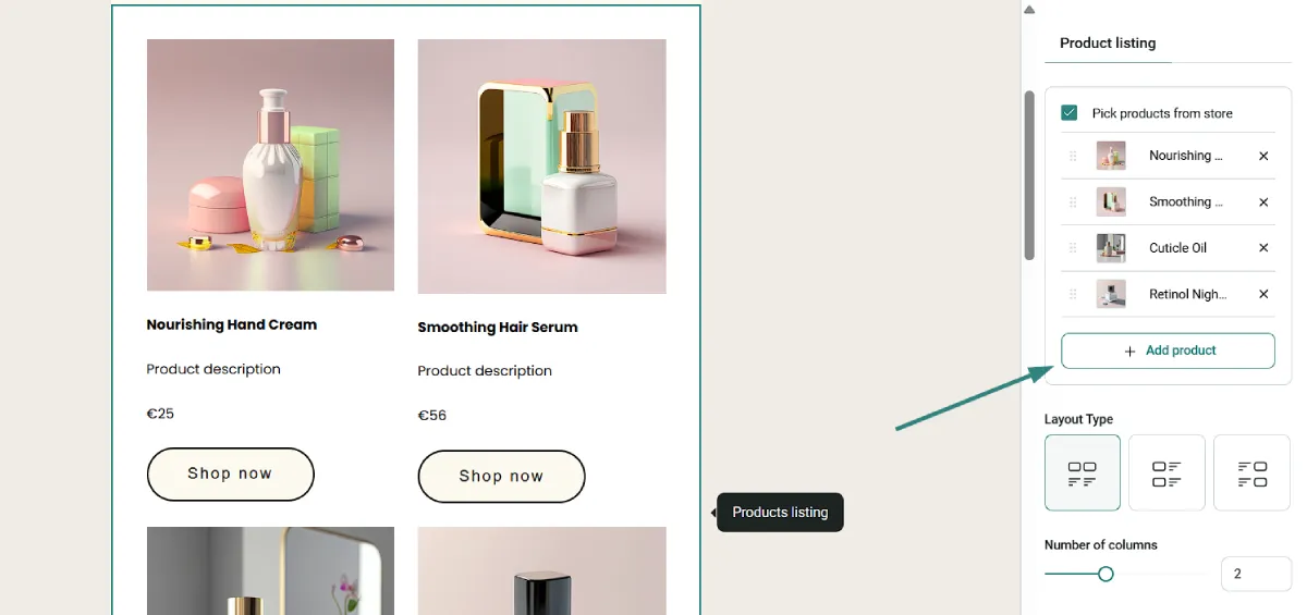 Drag-and-drop builders