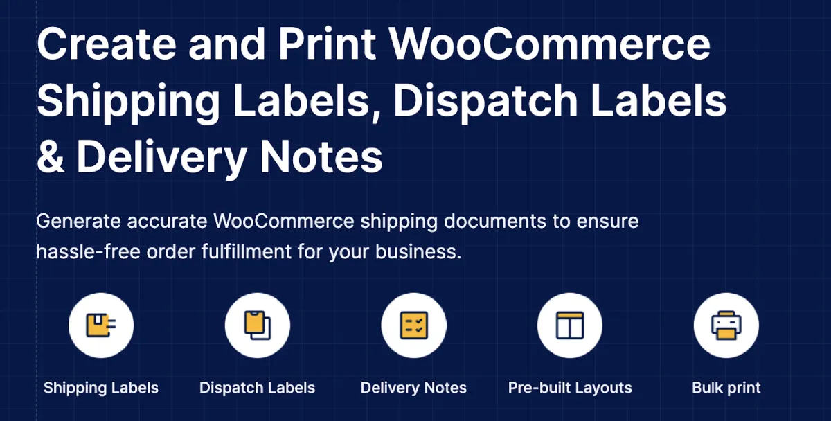 WooCommerce Shipping Labels and Delivery Notes Plugin